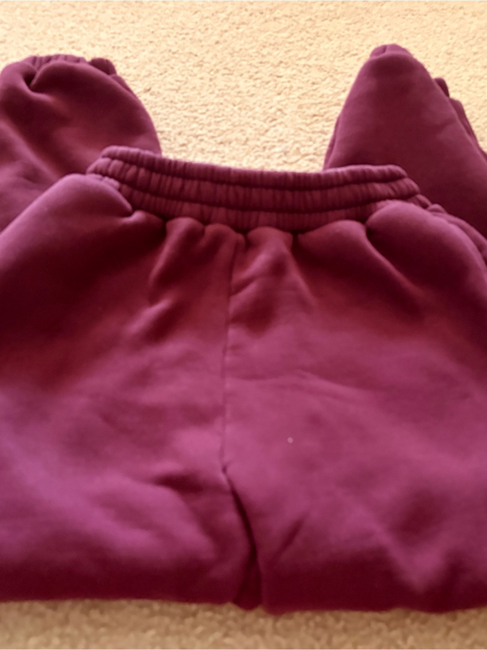 Women’s Comfort Brand Maroon Fleece Sweatpants- gently worn, cuffed bottoms.